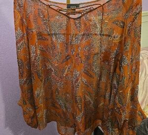 ALYX Women's Orange Paisley Top